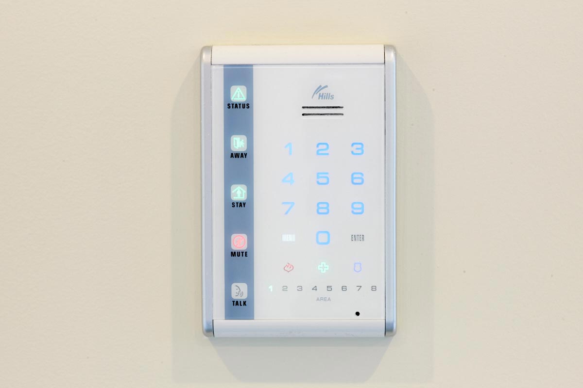 Kaplan Homes home security alarm panel